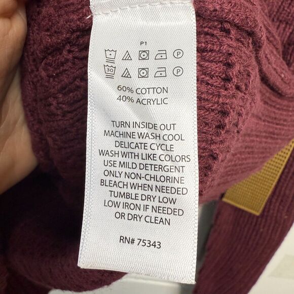 Ethan Pierce Sweater Mens Medium Maroon Knit Pullover Business Casual NWT - Picture 5 of 7